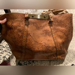 Patricia Nash leather Italy map tote
